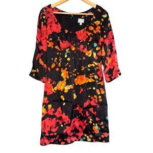 Tracy Reese Silk Blend Artsy Dress Womens 4 Art to Wear Futuristic Event Wedding